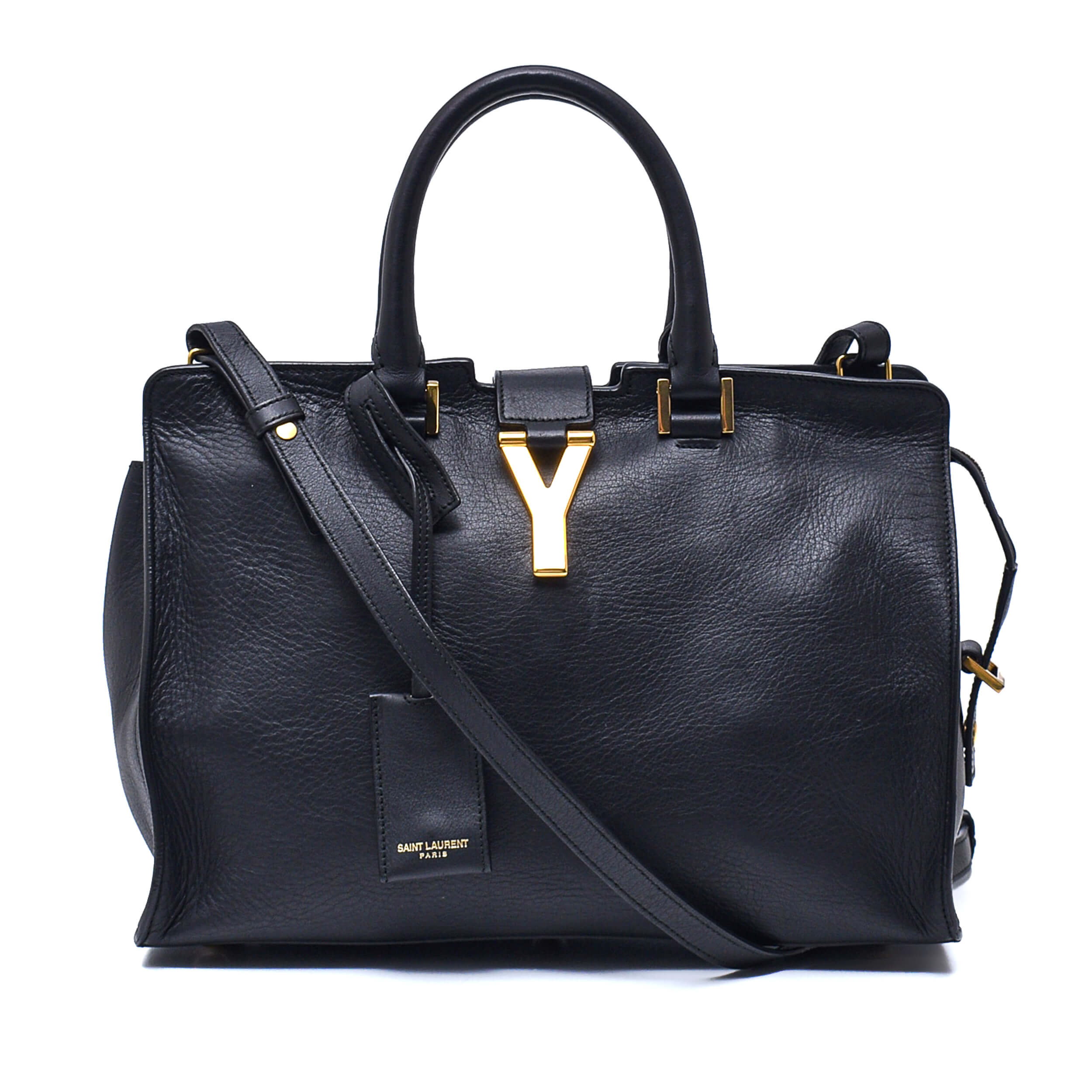 Yves Saint Laurent - Black Leather Cabas Chyc Small Bag